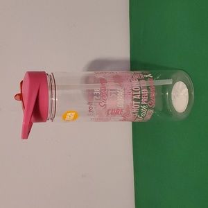 24 Oz. Breast Cancer Awareness Water Bottle With Straw